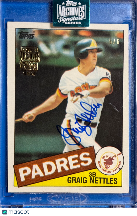 2024 Topps Archives Signature Series Graig Nettles card #35 SP 5/6