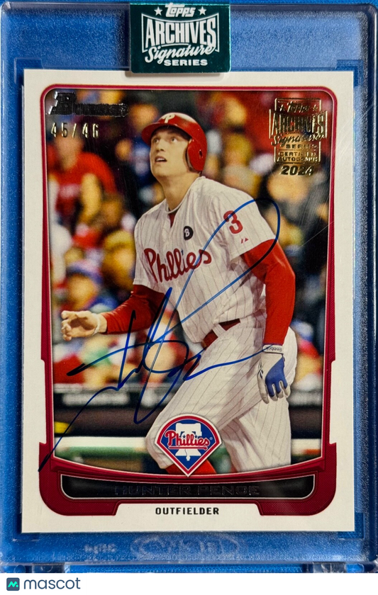 2024 Topps Archives Signature Series Hunter Pence card #67 SP 45/46