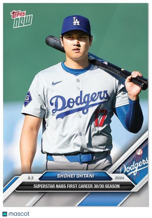 Shohei Ohtani Los Angeles Dodgers 1st 30/30 Season 2024 Topps Now #510 Base