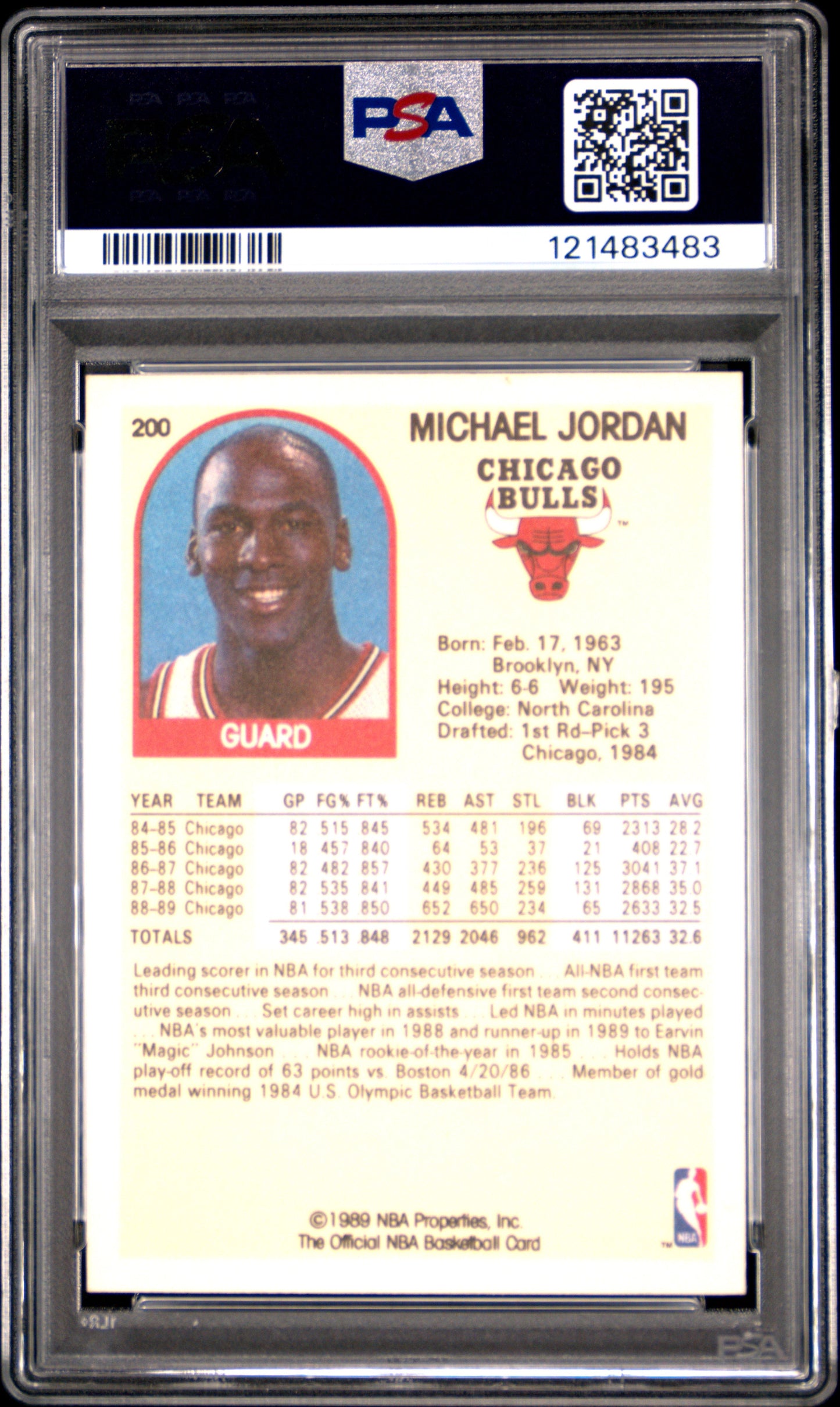 1989 Hoops Michael Jordan #200 PSA 4