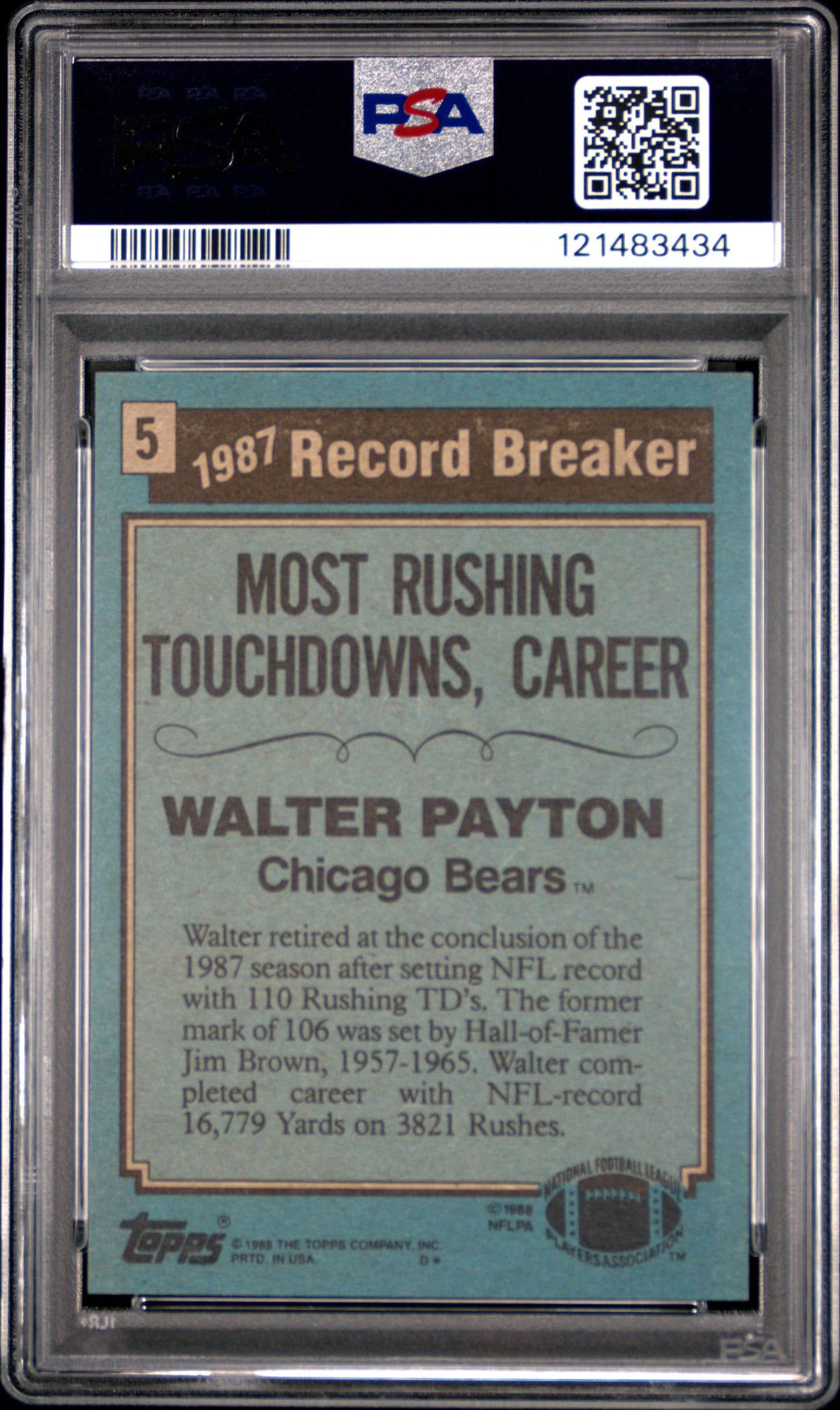1988 Topps Walter Payton #5 PSA 9