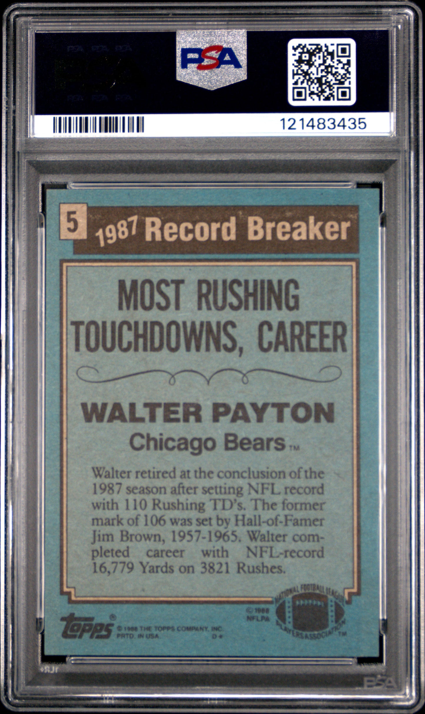 1988 Topps Walter Payton #5 PSA 9