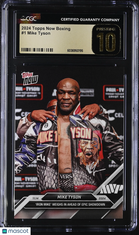 2024 Topps Now Boxing Mike Tyson #1 CGC Black Label Pristine 10