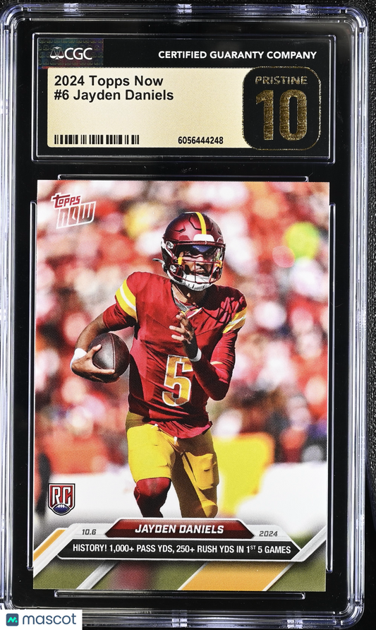 2024 Topps Now Jayden Daniels #6 CGC 10 Pristine Black Label