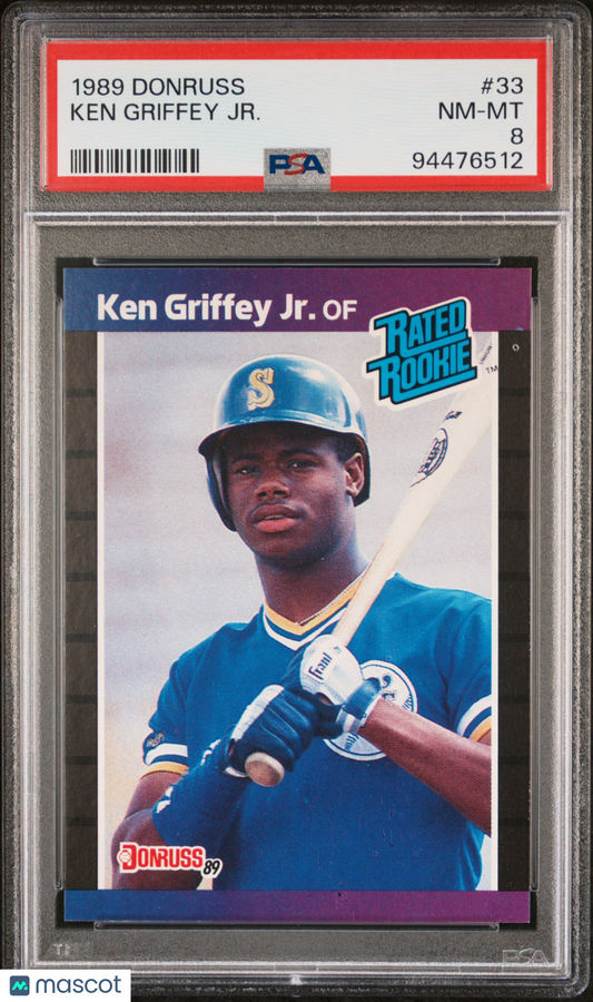 1989 Donruss Ken Griffey JR. #33 PSA 8