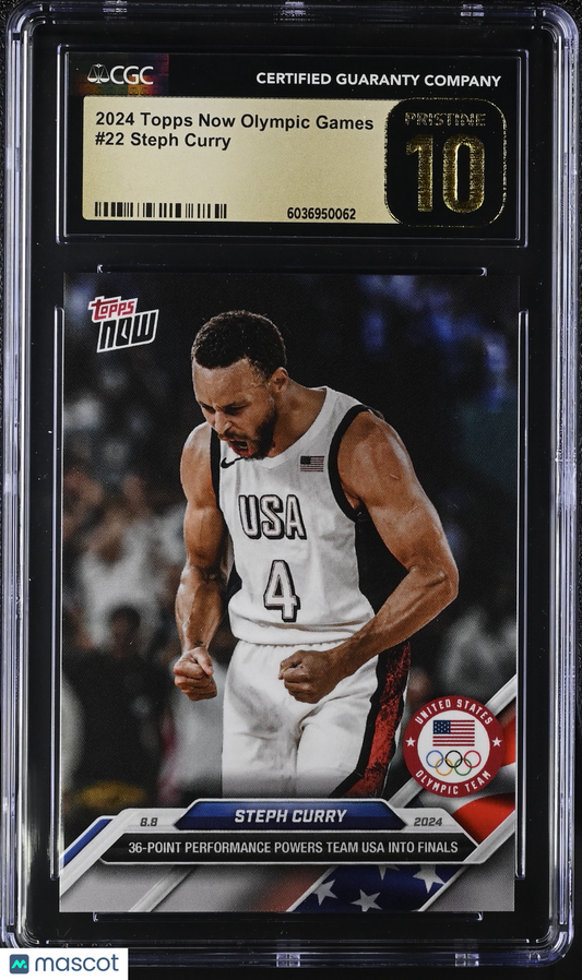 2024 Topps Now Olympic Games #22 CGC Black Label Pristine 10