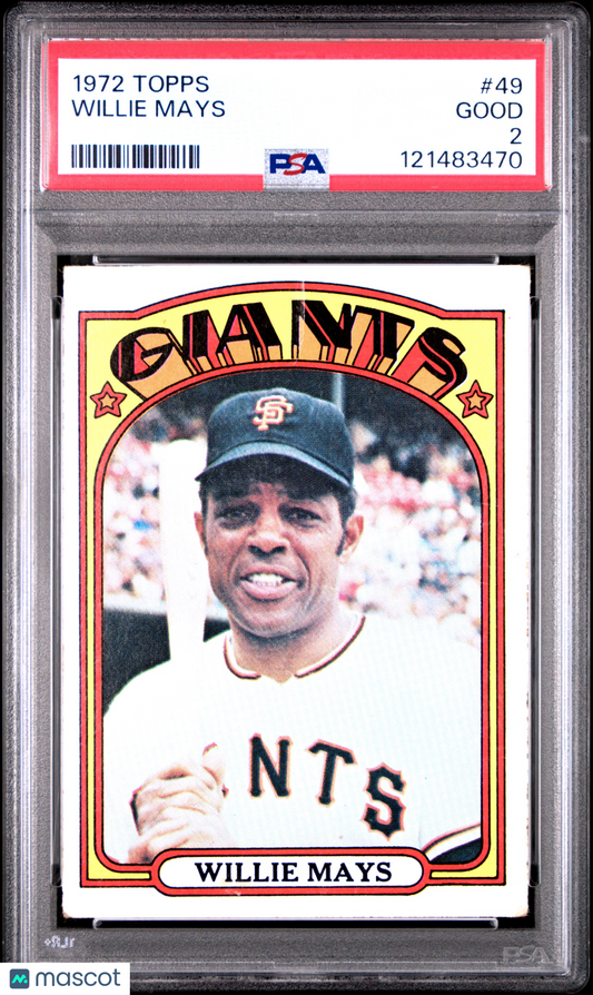 1972 Topps Willie Mays #49 PSA 2