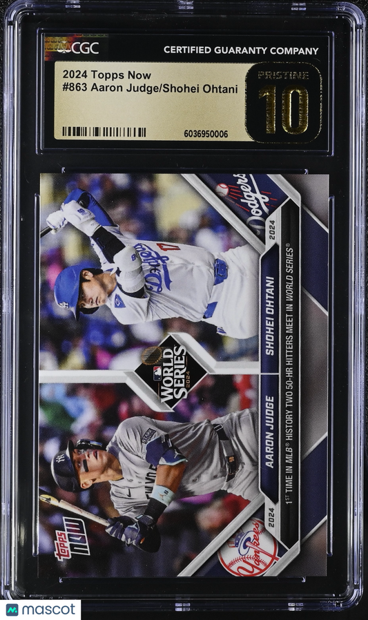 2024 Topps Now Aaron Judge/Shohei Ohtani #863 CGC Black Label Pristine 10
