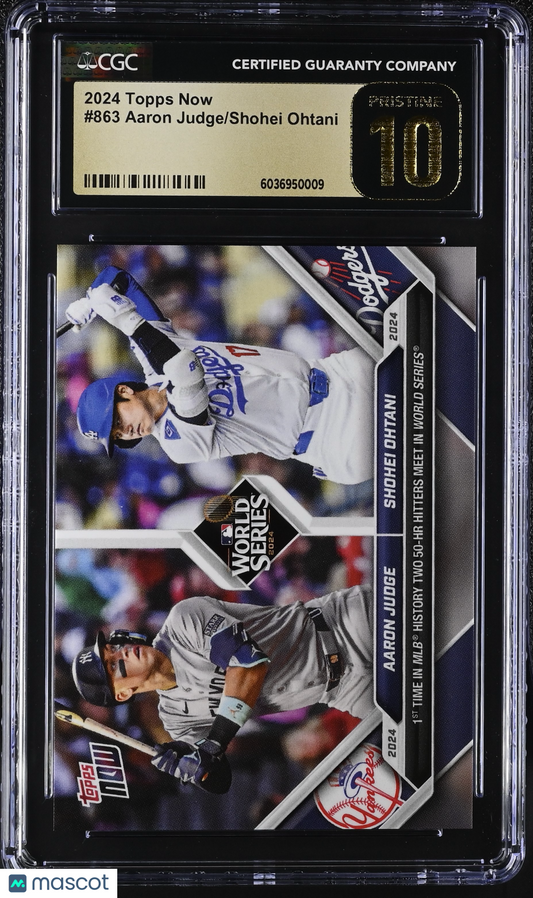 2024 Topps Now Aaron Judge/Shohei Ohtani #863 CGC Black Label Pristine 10