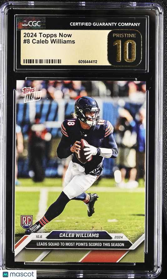 2024 Topps Now Caleb Williams #8 CGC 10 Pristine Black Label