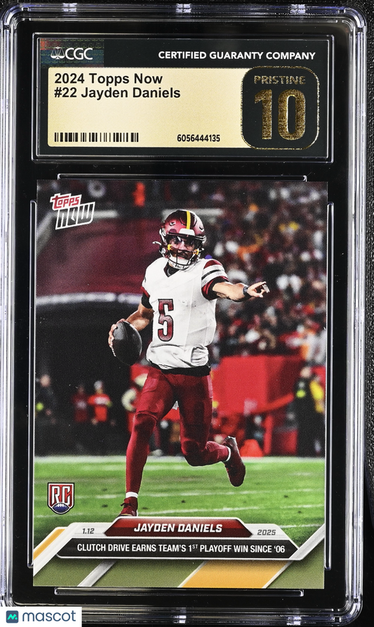 2024 Topps Now Jayden Daniels #22 CGC 10 Pristine Black Label