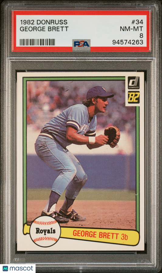 1982 Donruss George Brett #34 PSA 8