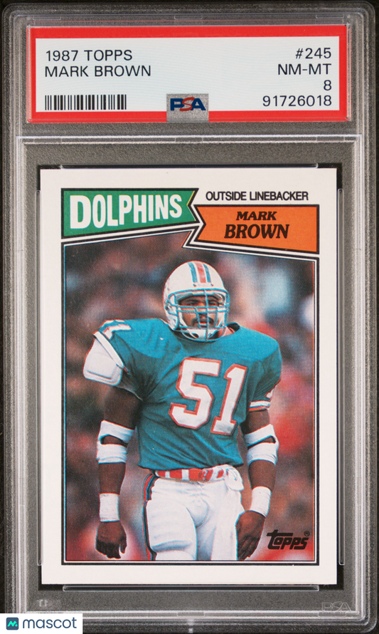 1987 Topps Mark Brown #245 PSA 8