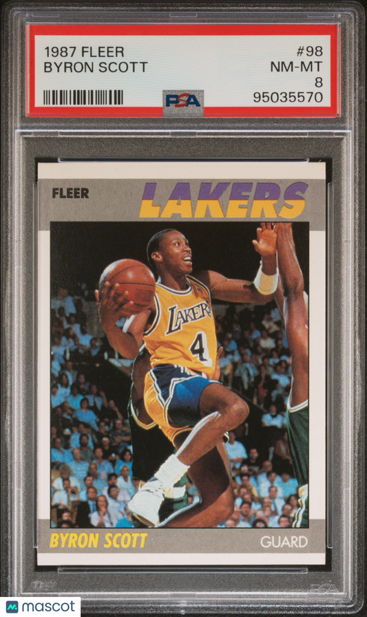 1987 Fleer Byron Scott #98 PSA 8