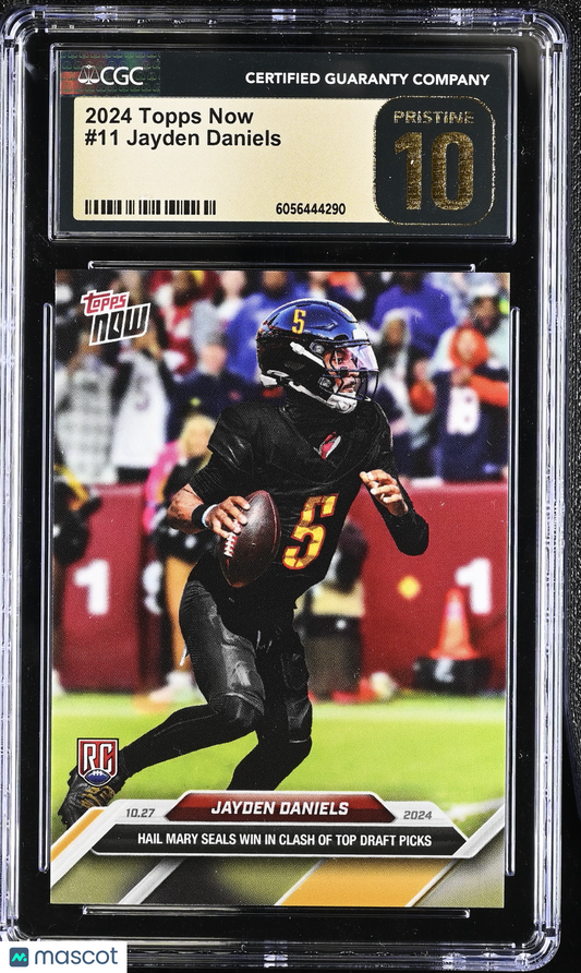 2024 Topps Now Jayden Daniels #11 CGC 10 Pristine Black Label