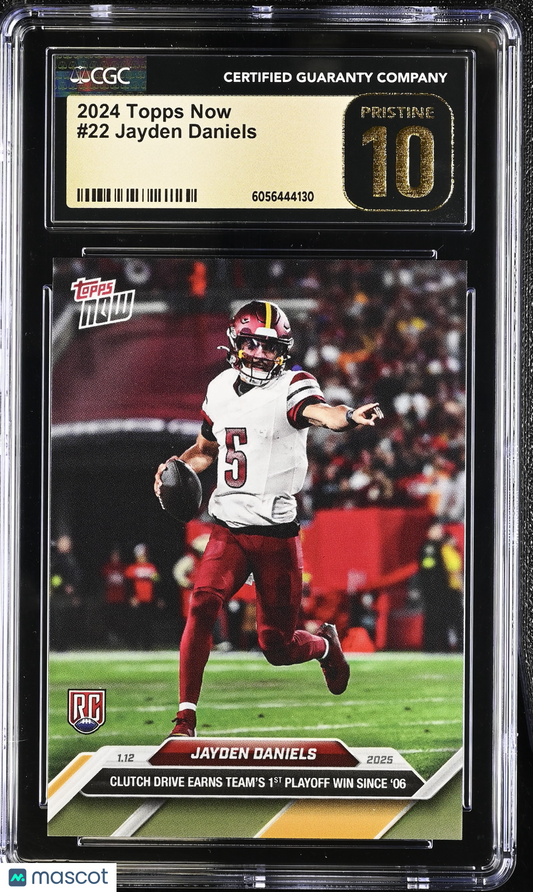 2024 Topps Now Jayden Daniels #22 CGC 10 Pristine Black Label