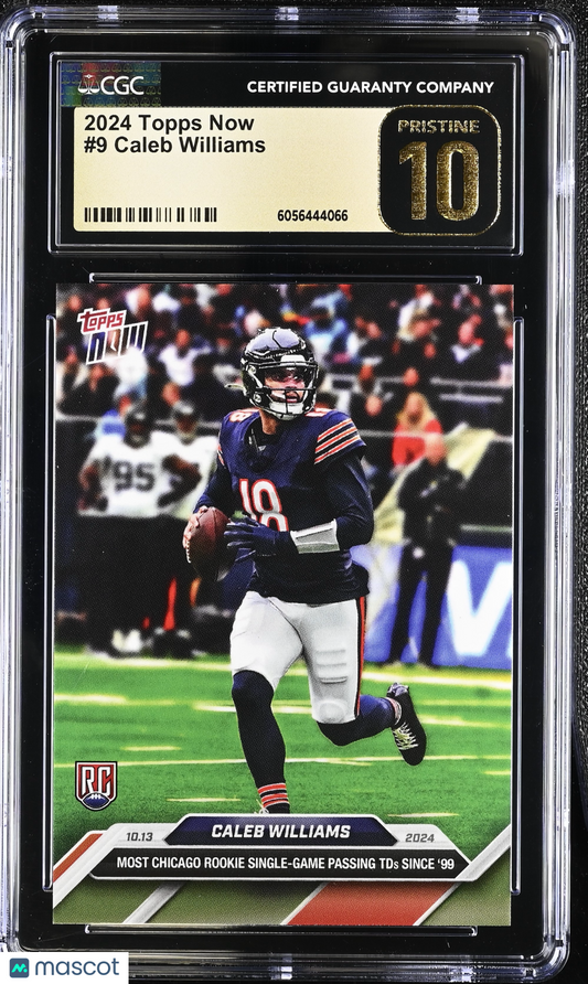 2024 Topps Now Caleb Williams #9 CGC 10 Pristine Black Label