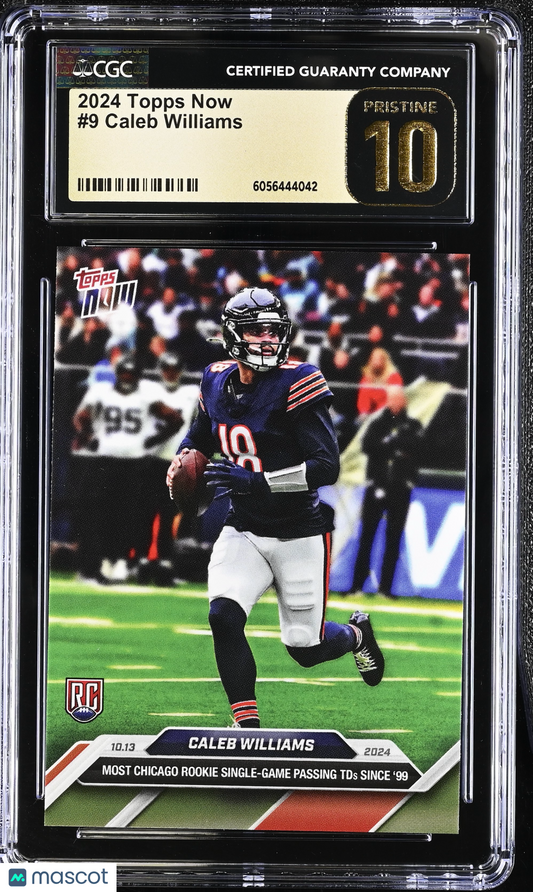 2024 Topps Now Caleb Williams #9 CGC 10 Pristine Black Label