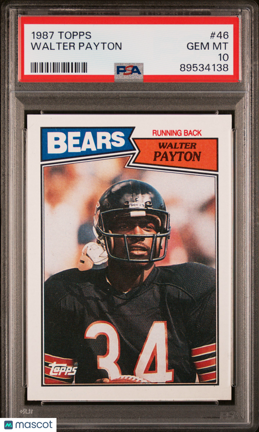 1987 Topps Walter Payton #46 PSA 10