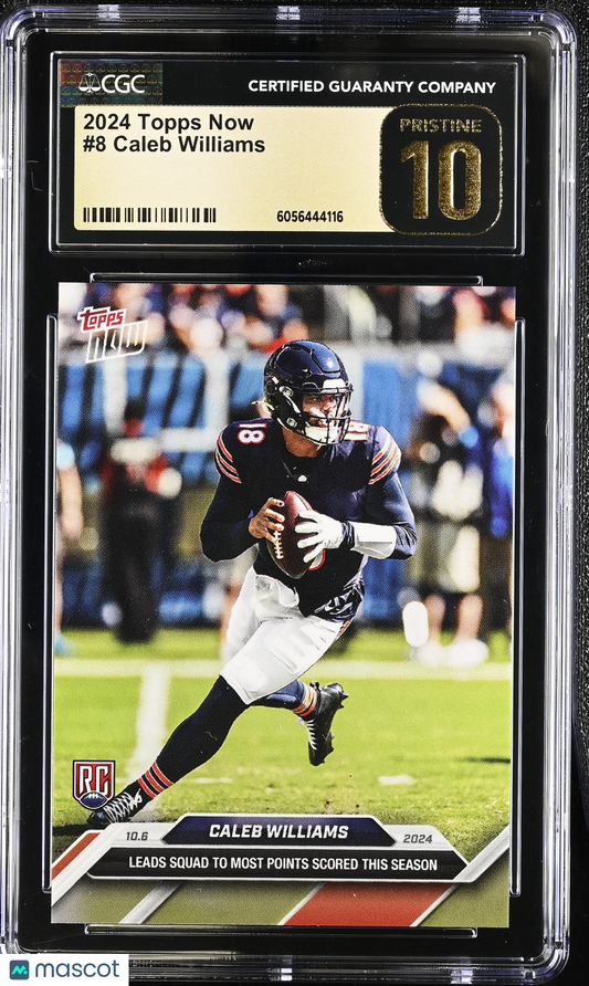 2024 Topps Now Caleb Williams #8 CGC 10 Pristine Black Label