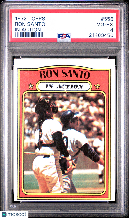 1972 Topps Ron Santo #556 In Action PSA 4