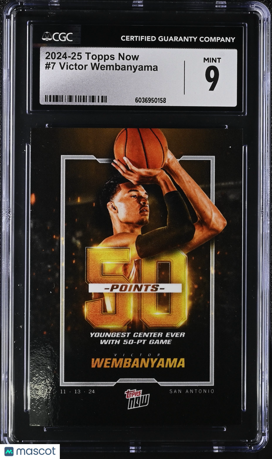 2024-25 Topps Now Victor Wembanyama #7 CGC 9
