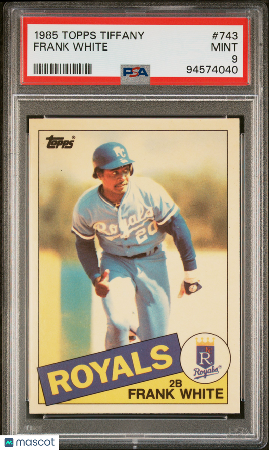 1985 Topps Tiffany Frank White #743 PSA 9