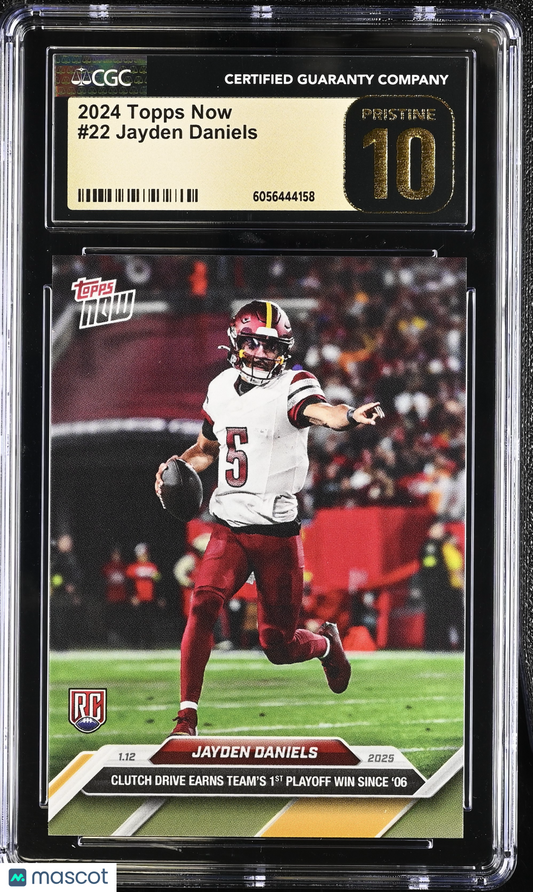 2024 Topps Now Jayden Daniels #22 CGC 10 Pristine Black Label