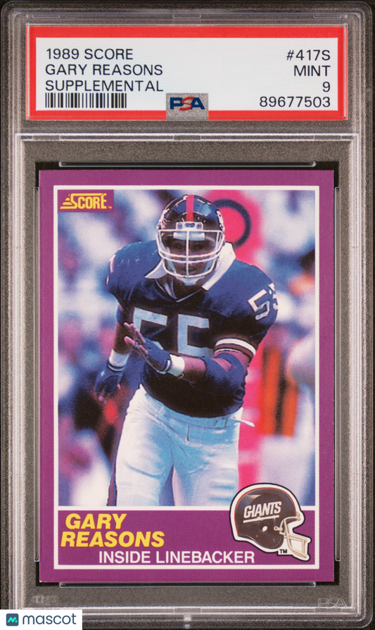 1989 Score Supplemental Gary Reasons #417S PSA 9