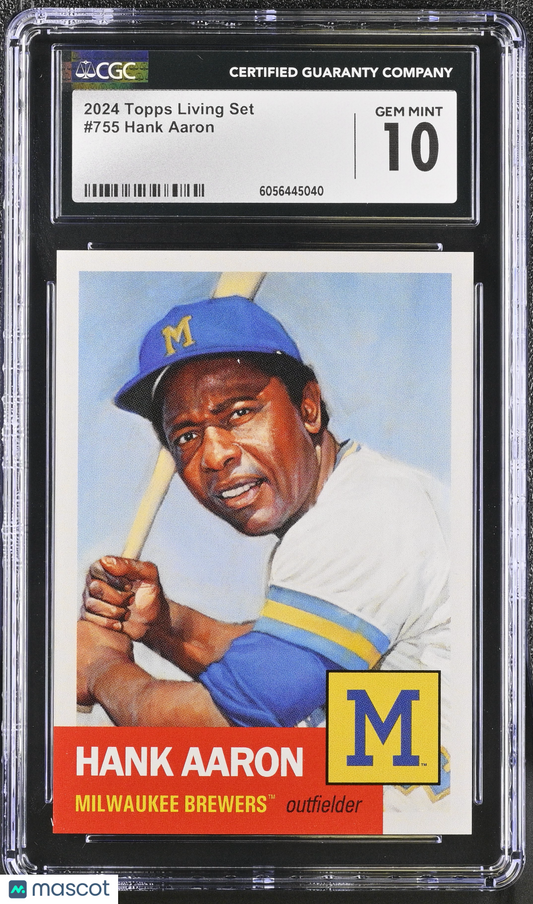 2024 Topps Living Set Hank Aaron #755 CGC 10