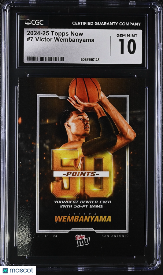 2024-25 Topps Now Victor Wembanyama #7 CGC 10