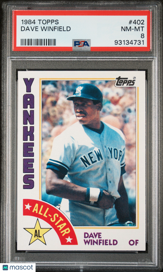 1984 Topps Dave Winfield #402 PSA 8
