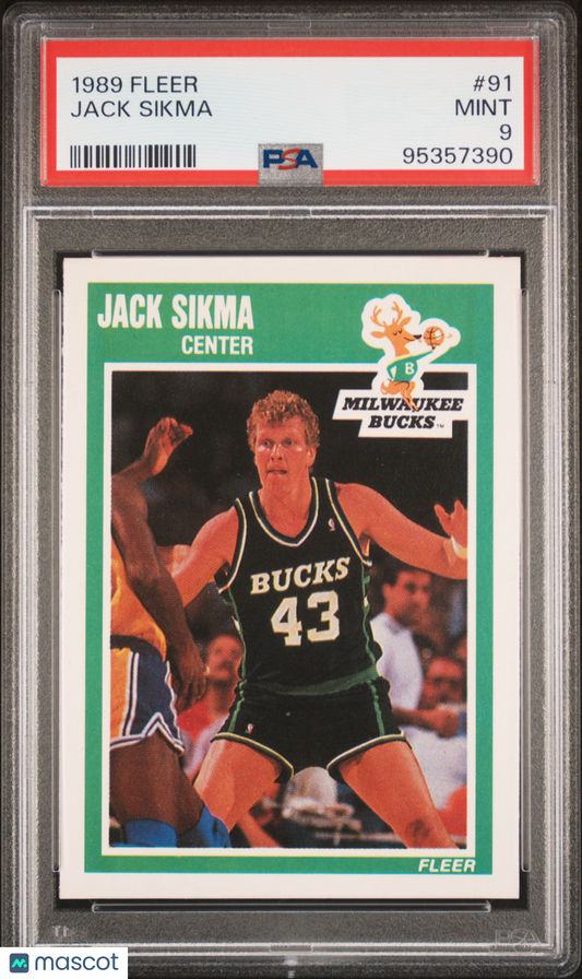 1989 Fleer Jack Sikma #91 PSA 9