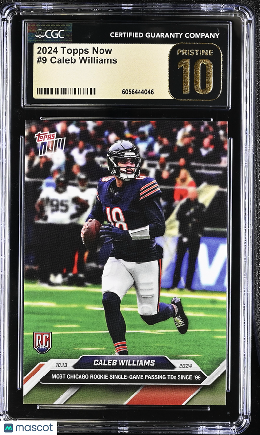 2024 Topps Now Caleb Williams #9 CGC 10 Pristine Black Label
