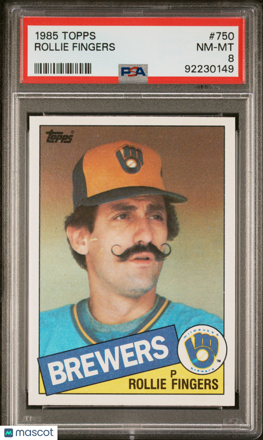 1985 Topps Rollie Fingers #750 PSA 8