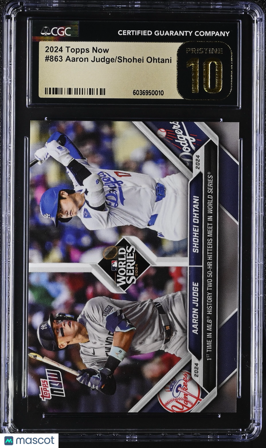 2024 Topps Now Aaron Judge/Shohei Ohtani #863 CGC Black Label Pristine 10