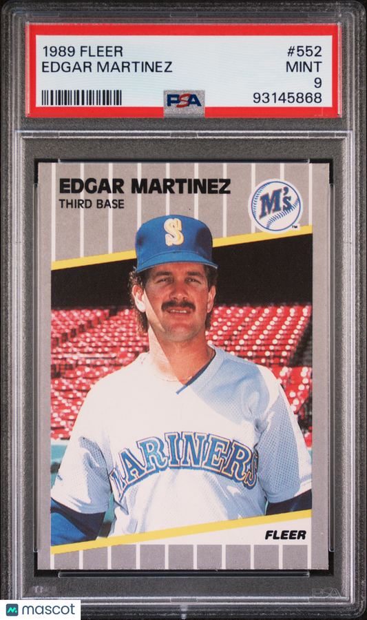 1989 Fleer Edgar Martinez #552 PSA 9