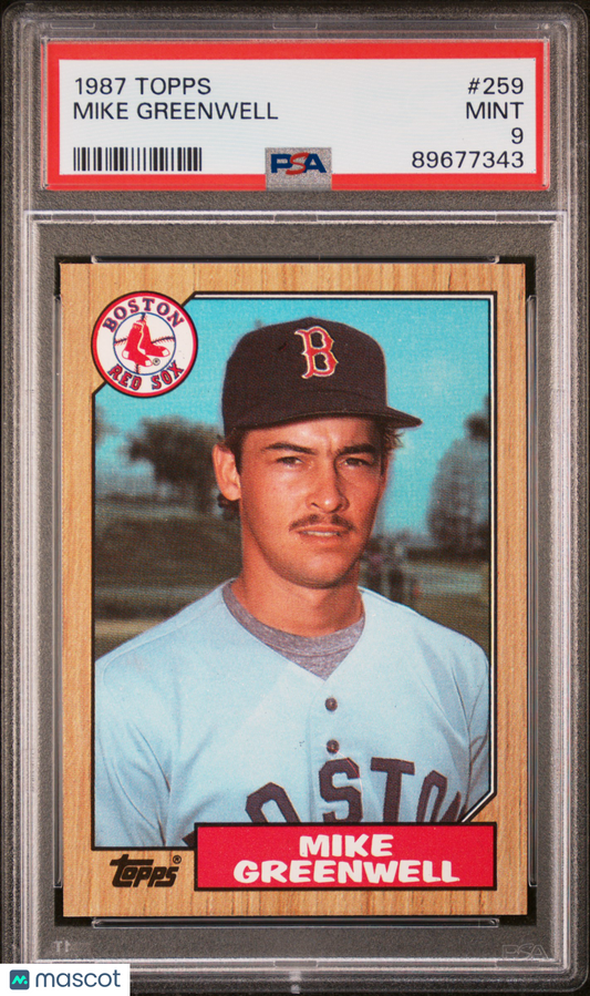 1987 Topps Mike Greenwell #259 PSA 9