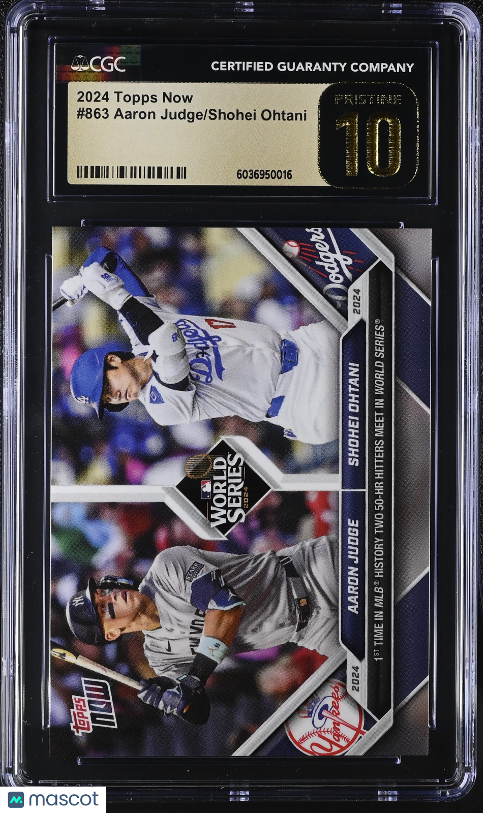 2024 Topps Now Aaron Judge/Shohei Ohtani #863 CGC Black Label Pristine 10