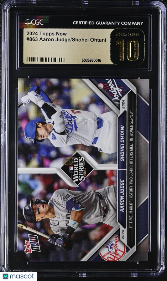 2024 Topps Now Aaron Judge/Shohei Ohtani #863 CGC Black Label Pristine 10