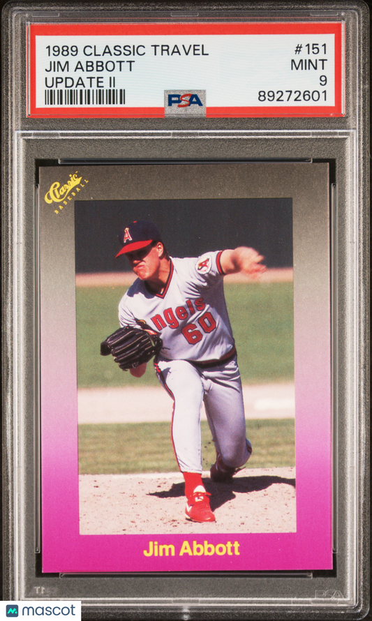 1989 Classic Travel Update II Jim Abbott #151 PSA 9