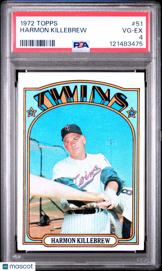 1972 Topps Harmon Killebrew #51 PSA 4