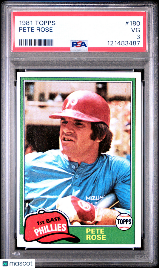 1981 Topps Pete Rose #180 PSA 3