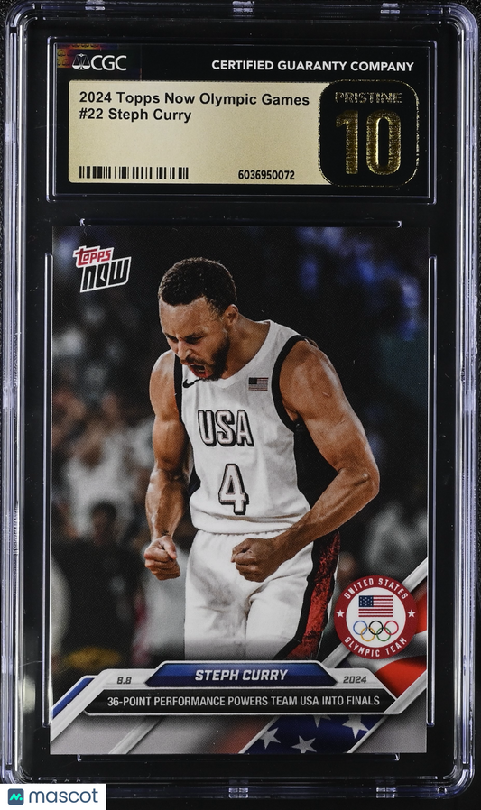 2024 Topps Now Olympic Games #22 CGC Black Label Pristine 10