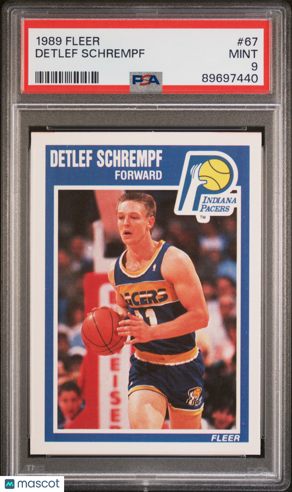 1989 Fleer Detlef Schrempf #67 PSA 9