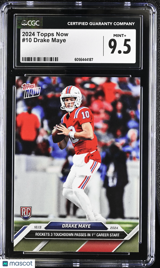 2024 Topps Now Drake Maye #10 CGC 9.5