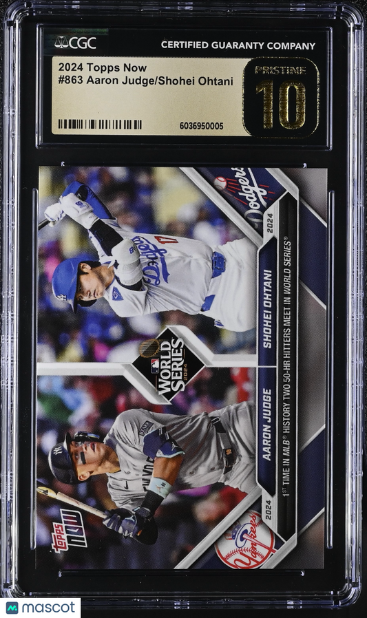 2024 Topps Now Aaron Judge/Shohei Ohtani #863 CGC Black Label Pristine 10