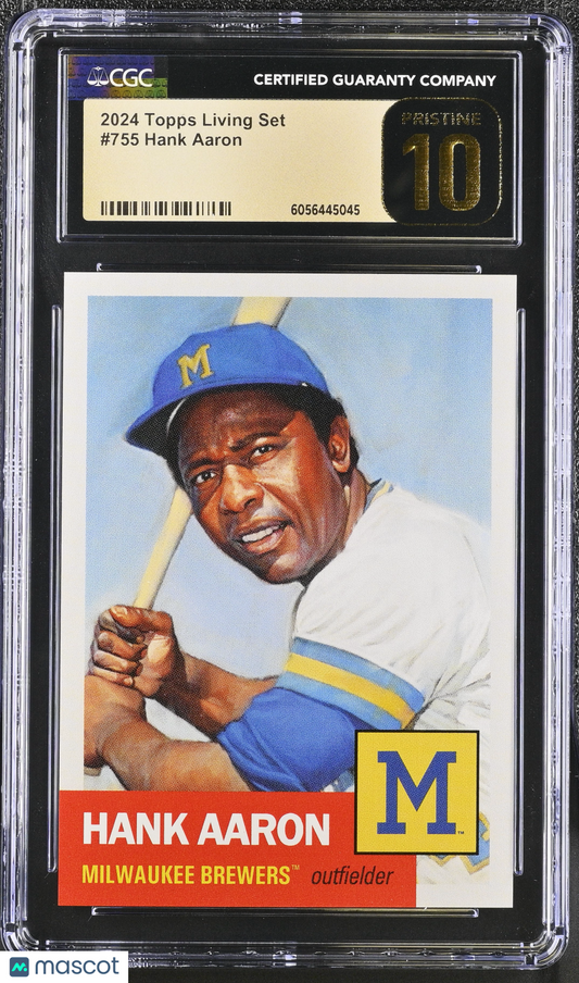 2024 Topps Living Set Hank Aaron #755 CGC 10 Pristine Black Label