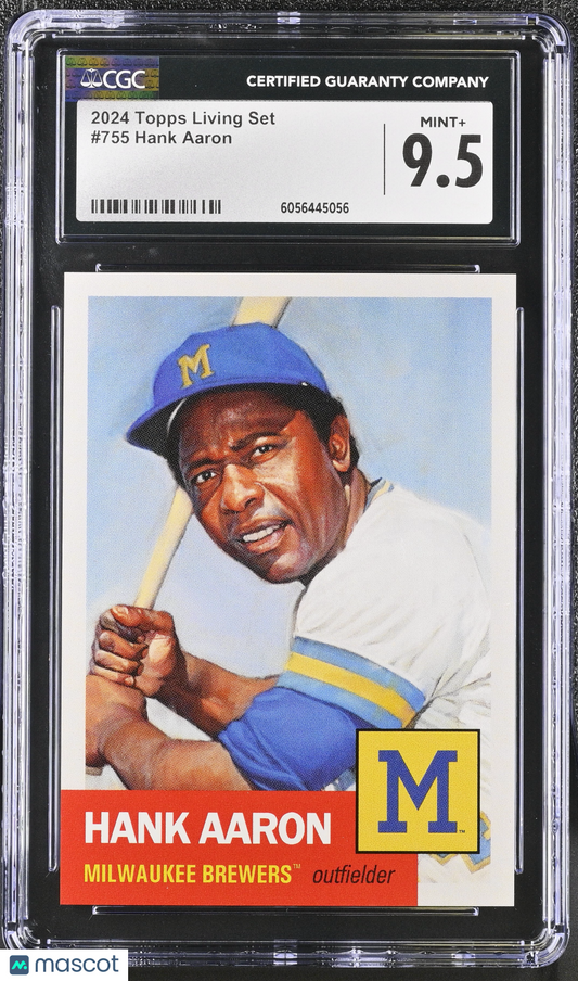 2024 Topps Living Set Hank Aaron #755 CGC 9.5