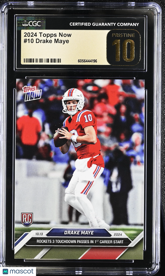 2024 Topps Now Drake Maye #10 CGC 10